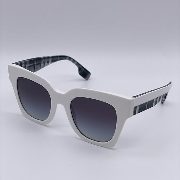 BRAND NEW BURBERRY BE4364 Kitty 39958G White/Gray Gradient Woman Sunglasses - Picture 2 of 10